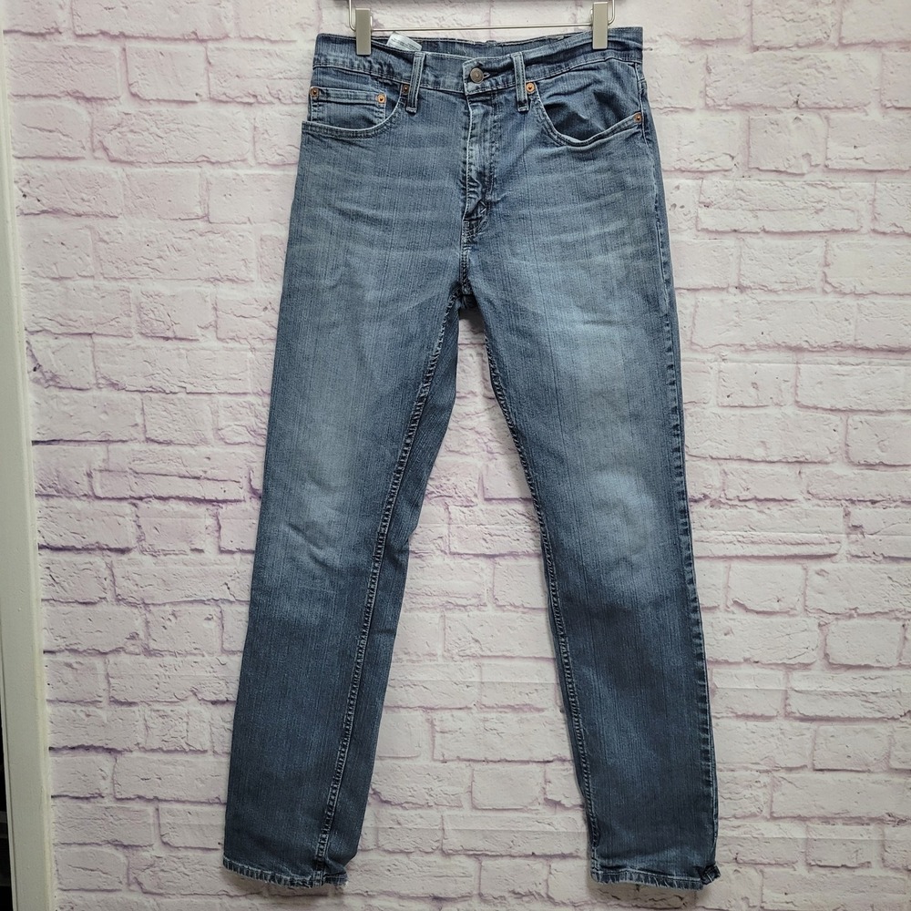 Levi's 559 Relaxed Straight Jeans 33x34 Blue Denim Distressed Baggy Workwear